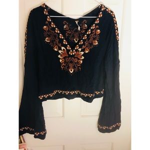 NWOT Free People embroidered blouse